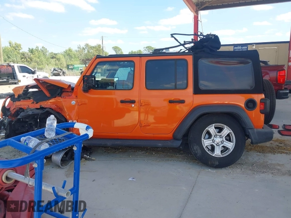 2018 Jeep Wrangler Unlimited Sport z VIN 1C4HJXDN4JW243775, wystawiony jako IAAI lot #41791821 z przebiegiem 62 120 mil mil oraz . Historia ofert i sprzedaży dostępna na DreamBid. Obrazek 15.