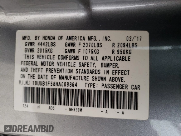 2017 Acura TLX w/Technology Pkg with VIN 19UUB1F58HA009864, listed as a Copart auction lot 88656605 with 96,309 mi miles and Salvage Title. Bid and sale history available at carsss.com. Image 13.