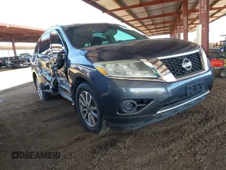 2014 Nissan Pathfinder SV z VIN 5N1AR2MM4EC654746, wystawiony jako IAAI lot #42009849 z przebiegiem 154 827 mil mil oraz . Historia ofert i sprzedaży dostępna na DreamBid. Obrazek 1.