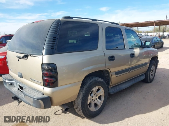 2005 Chevrolet Tahoe LS with VIN 1GNEC13V25R204089, listed as a IAAI auction lot 41075336 with 164,937 mi miles and . Bid and sale history available at DreamBid. Image 4.