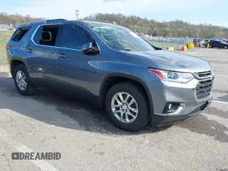 2018 Chevrolet Traverse LT Cloth with VIN 1GNERGKW9JJ216082, listed as a IAAI auction lot 41880608 with 130,084 mi miles and . Bid and sale history available at DreamBid. Image 1.