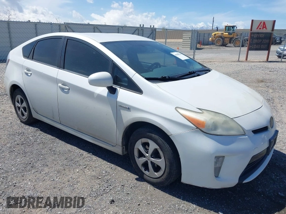 2013 Toyota Prius One with VIN JTDKN3DU7D0340440, listed as a IAAI auction lot 41940223 with 177,542 mi miles. Bid and sale history available at carsss.com. Image 1.