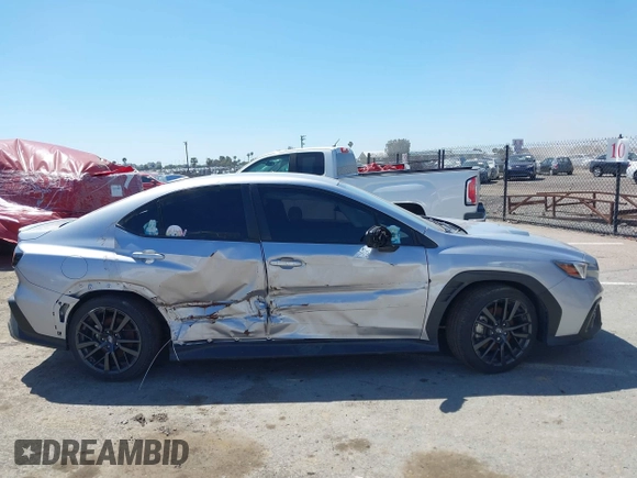 2022 Subaru WRX Premium with VIN JF1VBAF62N9028683, listed as a IAAI auction lot 42227871 with 21,234 mi miles and . Bid and sale history available at DreamBid. Image 13.
