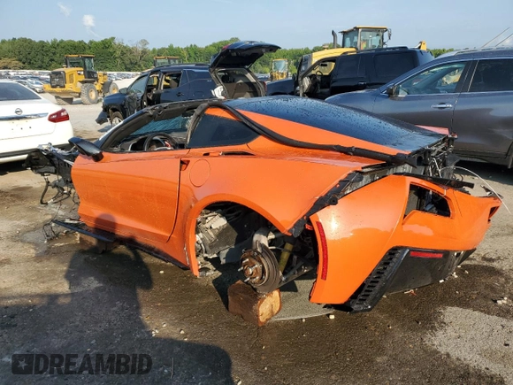 2018 Chevrolet Corvette Z51 1LT with VIN 1G1YH2D77J5101483, listed as a Copart auction lot 63526954 with 0 mi miles and Non Repairable. Bid and sale history available at carsss.com. Image 2.