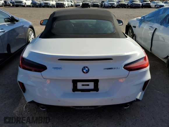 2025 BMW Z4 sDrive30i with VIN WBAHF3C01SWY41238, listed as a Copart auction lot 41794635 with 0 mi miles and Clean Title. Bid and sale history available at carsss.com. Image 6.