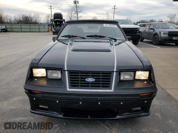 1983 Ford Mustang GT with VIN 1FABP27F0DF213498, listed as a Copart auction lot 81106344 with 13,008 mi miles and Salvage title. Bid and sale history available at DreamBid. Image 5.
