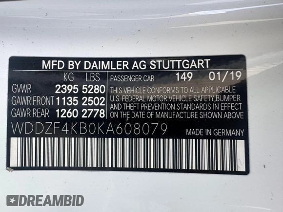 2019 Mercedes-Benz E 300 z VIN WDDZF4KB0KA608079, wystawiony jako Copart lot #59808375 z przebiegiem 60 639 mil mil oraz Czysty tytuł • Clean title. Historia ofert i sprzedaży dostępna na DreamBid. Obrazek 10.