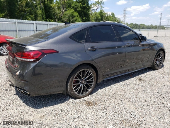 2018 Genesis G80 3.3T Sport with VIN KMHGN4JB0JU223068, listed as a Copart auction lot 51973174 with 74,908 mi miles. Bid and sale history available at carsss.com. Image 3.