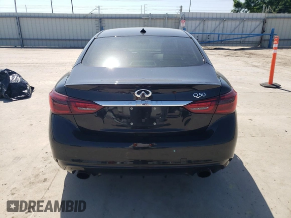 2018 Infiniti Q50 Luxe z VIN JN1EV7APXJM366783, wystawiony jako Copart lot #51775315 z przebiegiem 35 972 mil mil oraz Szkoda całkowita • Salvage title. Historia ofert i sprzedaży dostępna na DreamBid. Obrazek 6.