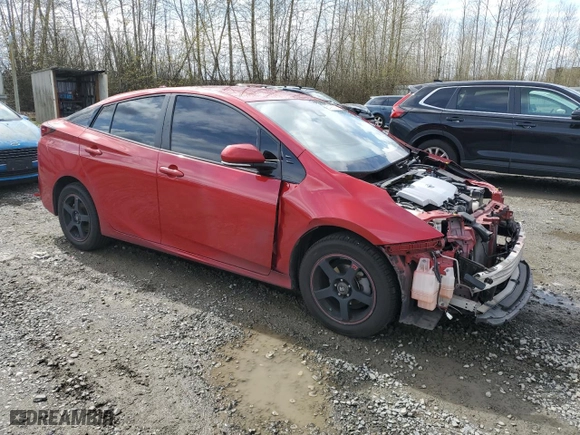 2019 Toyota Prius LE with VIN JTDL9RFU9K3011646, listed as a Copart auction lot 51190575 with 55,982 mi miles and Salvage Title. Bid and sale history available at carsss.com. Image 4.