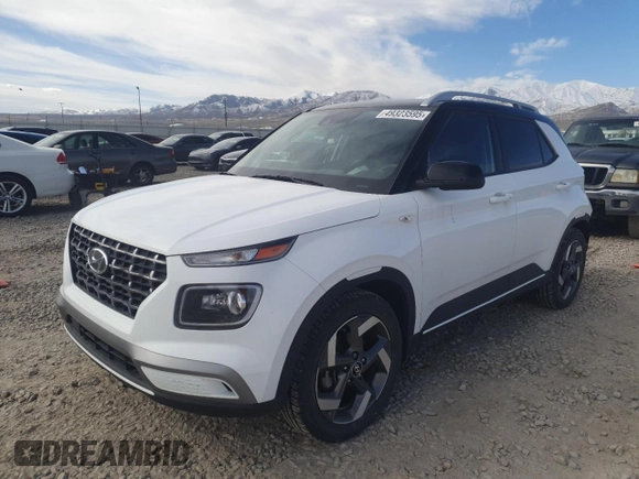 2022 Hyundai Venue SEL with VIN KMHRC8A38NU156823, listed as a Copart auction lot 49323595 with 41,618 mi miles and Salvage Title. Bid and sale history available at DreamBid. Image 1.