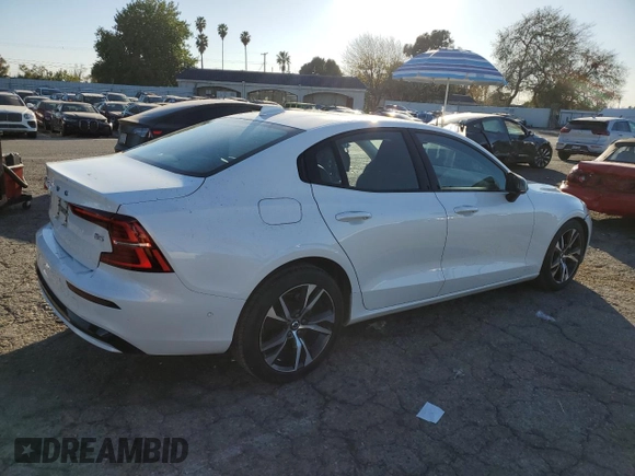 2024 Volvo S60 Plus Dark Theme with VIN 7JRL12FLXRG315532, listed as a Copart auction lot 88744175 with 14,597 mi miles and Salvage title. Bid and sale history available at DreamBid. Image 3.