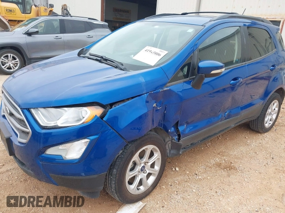 2019 Ford EcoSport SE with VIN MAJ3S2GEXKC308269, listed as a IAAI auction lot 41945806 with 42,506 mi miles and . Bid and sale history available at DreamBid. Image 6.