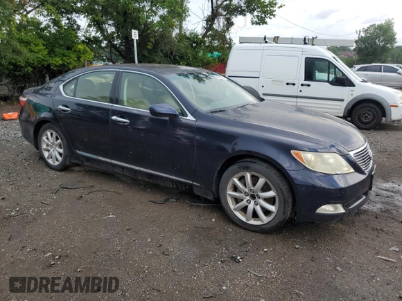 2007 Lexus LS 460 with VIN JTHBL46F175007134, listed as a Copart auction lot 63358695 with 228,885 mi miles and Clean title. Bid and sale history available at DreamBid. Image 4.