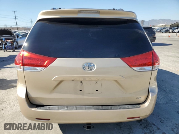 2012 Toyota Sienna LE AAS with VIN 5TDKK3DC1CS200380, listed as a Copart auction lot 46888765 with 78,073 mi miles and Salvage Title. Bid and sale history available at carsss.com. Image 6.