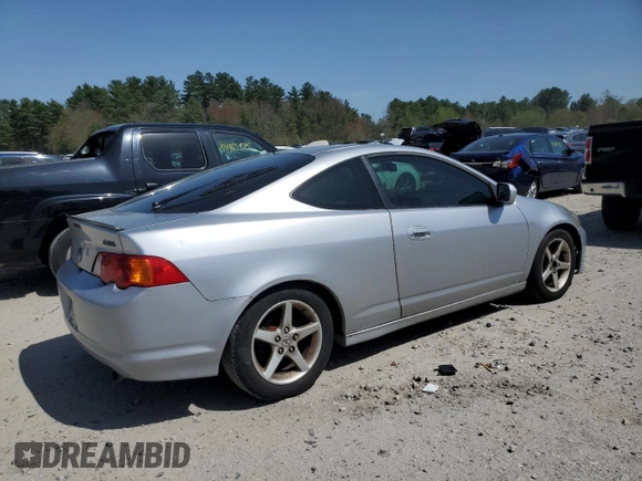 2002 Acura RSX Auto with VIN JH4DC54882C005078, listed as a Copart auction lot 55052255 with 165,549 mi miles and Clean Title. Bid and sale history available at carsss.com. Image 3.