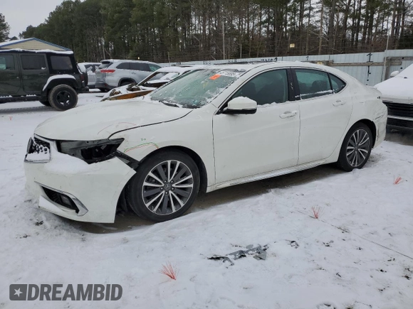 2018 Acura TLX Advance with VIN 19UUB3F70JA005505, listed as a Copart auction lot 45715695 with 49,311 mi miles and Salvage title. Bid and sale history available at DreamBid. Image 1.