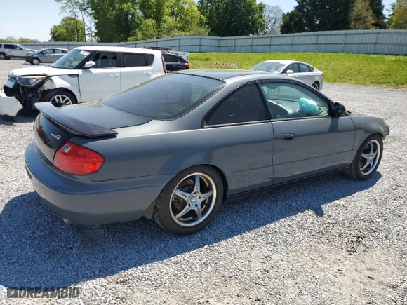 2001 Acura CL Type S with VIN 19UYA42701A010784, listed as a Copart auction lot 52335045 with 167,532 mi miles and Salvage Title. Bid and sale history available at carsss.com. Image 3.