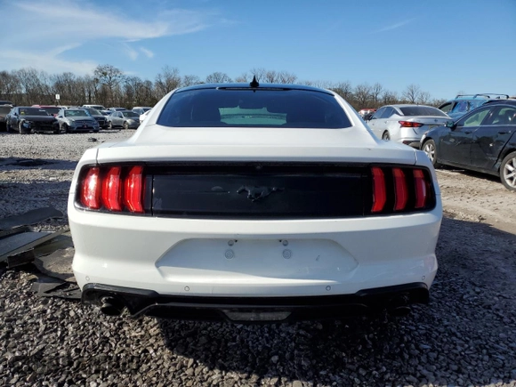 2022 Ford Mustang EcoBoost with VIN 1FA6P8TH2N5122087, listed as a Copart auction lot 47593395 with 43,545 mi miles and Salvage Title. Bid and sale history available at carsss.com. Image 6.