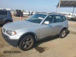 2005 BMW X3 3.0i with VIN WBXPA93465WD17225, listed as a Copart auction lot 72976984 with 165,443 mi miles and Clean Title. Bid and sale history available at carsss.com. Image 1.