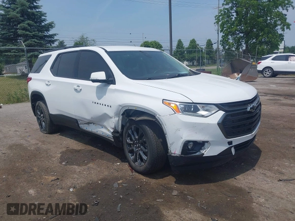 2021 Chevrolet Traverse RS with VIN 1GNERJKW8MJ122678, listed as a IAAI auction lot 42493317 with 56,521 mi miles and . Bid and sale history available at DreamBid. Image 1.