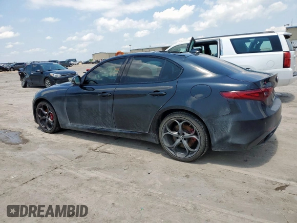 2021 Alfa Romeo Giulia Ti with VIN ZARFANBN7M7643882, listed as a Copart auction lot 59276115 with 44,782 mi miles and Salvage title. Bid and sale history available at DreamBid. Image 2.