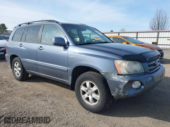 2002 Toyota Highlander with VIN 0JTEHF21A52007243, listed as a IAAI auction lot 41761824 with 187,176 mi miles and . Bid and sale history available at DreamBid. Image 1.