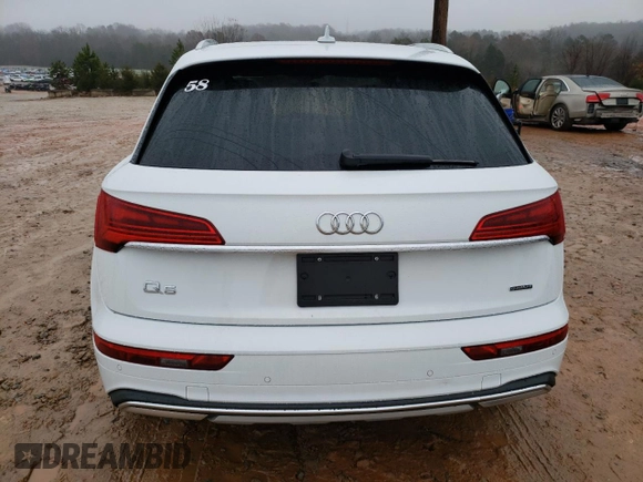 2021 Audi Q5 Premium Plus with VIN WA1BAAFY2M2021493, listed as a Copart auction lot 67912862 with 28,067 mi miles. Bid and sale history available at carsss.com. Image 6.