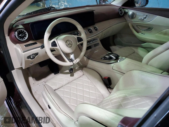 2018 Mercedes-Benz E-Class E 400 with VIN WDD1K6FB8JF023038, listed as a Copart auction lot 52787475 with 0 mi miles and Salvage Title. Bid and sale history available at carsss.com. Image 8.