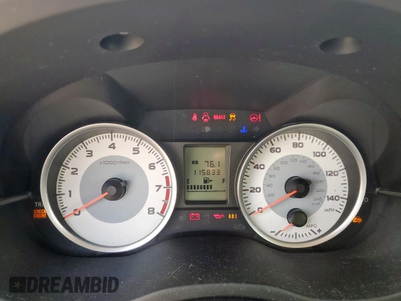 2012 Subaru Impreza Premium with VIN JF1GPAC68CG231570, listed as a Copart auction lot 62942705 with 115,833 mi miles and Salvage title. Bid and sale history available at DreamBid. Image 9.