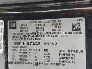 2014 GMC Sierra 1500 z VIN 1GTN1TEH0EZ127238, wystawiony jako Copart lot #47971285 z przebiegiem 169 375 mil mil oraz Szkody całkowita. Historia ofert i sprzedaży dostępna na DreamBid. Obrazek 12.