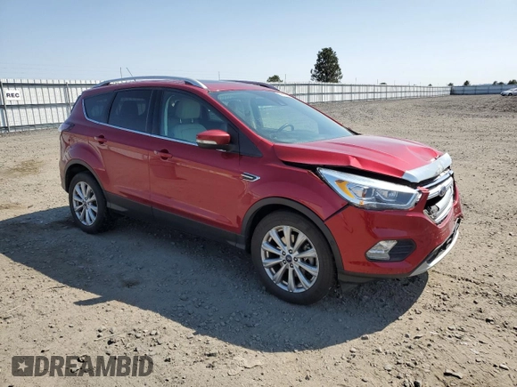 2017 Ford Escape Titanium with VIN 1FMCU9JD6HUB14799, listed as a Copart auction lot 54431685 with 75,454 mi miles and Salvage Title. Bid and sale history available at carsss.com. Image 4.