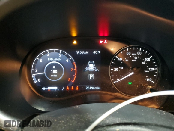 2023 Nissan Kicks SR with VIN 3N1CP5DV1PL506450, listed as a Copart auction lot 45346485 with 28,194 mi miles and Salvage Title. Bid and sale history available at DreamBid. Image 9.