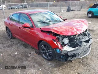 2023 Acura Integra w/A-Spec Package with VIN 19UDE4H36PA025466, listed as a IAAI auction lot 40806180 with 17,526 mi miles and . Bid and sale history available at DreamBid. Image 1.