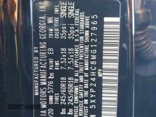 2021 Kia Telluride LX z VIN 5XYP24HC8MG127965, wystawiony jako Copart lot #41631795 z przebiegiem 75 280 mil mil oraz Szkoda całkowita • Salvage title. Historia ofert i sprzedaży dostępna na DreamBid. Obrazek 13.