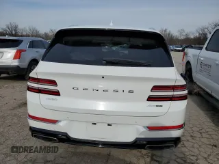 2021 Genesis GV80 with VIN KMUHCESC1MU075011, listed as a Copart auction lot 82869404 with 13,816 mi miles and Salvage title. Bid and sale history available at DreamBid. Image 6.