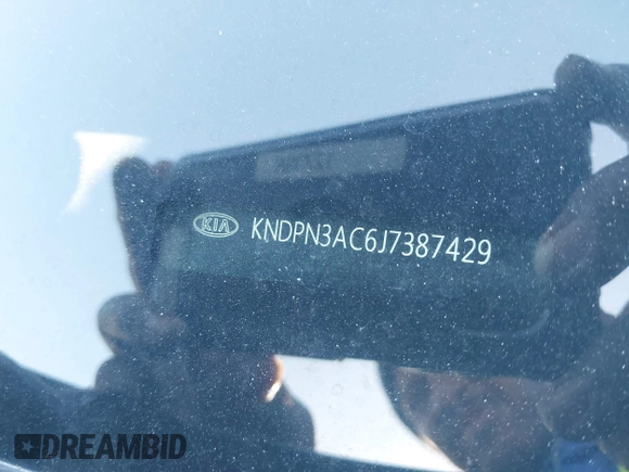 2018 Kia Sportage EX with VIN KNDPN3AC6J7387429, listed as a IAAI auction lot 41833920 with 105,307 mi miles and . Bid and sale history available at DreamBid. Image 9.