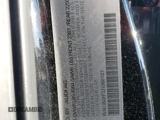 2018 Audi A3 Sedan Premium Plus with VIN WAUJ8GFF3J1068187, listed as a Copart auction lot 47604874 with 117,009 mi miles. Bid and sale history available at carsss.com. Image 12.