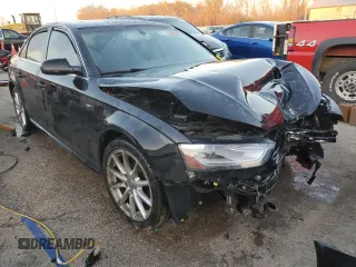2014 Audi A4 Premium Plus with VIN WAUFFAFLXEN014656, listed as a Copart auction lot 80577704 with 115,204 mi miles and Salvage Title. Bid and sale history available at carsss.com. Image 4.