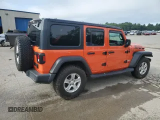 2018 Jeep Wrangler Unlimited Sport with VIN 1C4HJXDG5JW273904, listed as a Copart auction lot 66442065 with 92,977 mi miles and Salvage title. Bid and sale history available at DreamBid. Image 3.