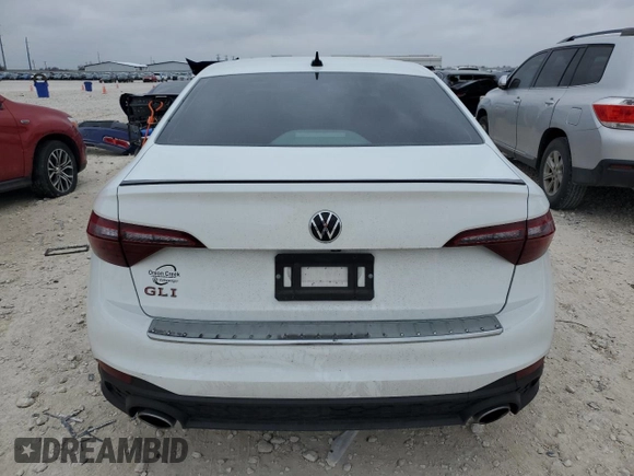 2024 Volkswagen Jetta 40th Anniversary Edition with VIN 3VW8T7BUXRM036014, listed as a Copart auction lot 44445725 with 4,625 mi miles and Salvage title. Bid and sale history available at DreamBid. Image 6.