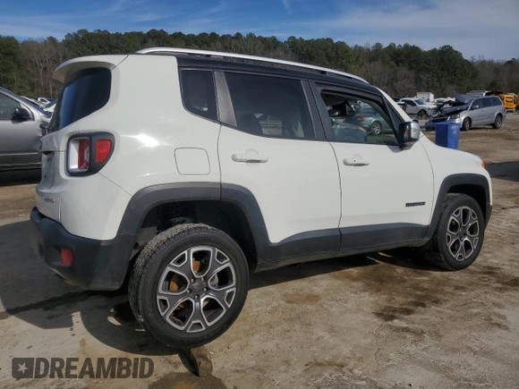 2016 Jeep Renegade Limited with VIN ZACCJADT4GPC68445, listed as a Copart auction lot 47734475 with 140,036 mi miles and Salvage Title. Bid and sale history available at DreamBid. Image 3.