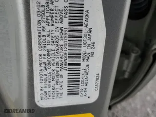 2002 Lexus LS 430 with VIN JTHBN30F120075551, listed as a Copart auction lot 52411405 with 194,704 mi miles and Salvage Title. Bid and sale history available at carsss.com. Image 12.