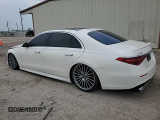 2022 Mercedes-Benz S 500 with VIN W1K6G6DBXNA166392, listed as a Copart auction lot 55101565 with 19,276 mi miles and Clean Title. Bid and sale history available at DreamBid. Image 2.