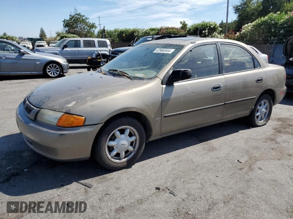 1998 Mazda Protege DX z VIN JM1BC1414W0203670, wystawiony jako Copart lot #62966544 z przebiegiem 249 405 mil mil oraz Szkoda całkowita • Salvage title. Historia ofert i sprzedaży dostępna na DreamBid. Obrazek 1.