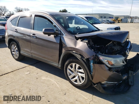 2015 Honda CR-V EX-L with VIN 2HKRM4H77FH618318, listed as a Copart auction lot 41526095 with 78,199 mi miles and Salvage Title. Bid and sale history available at DreamBid. Image 4.