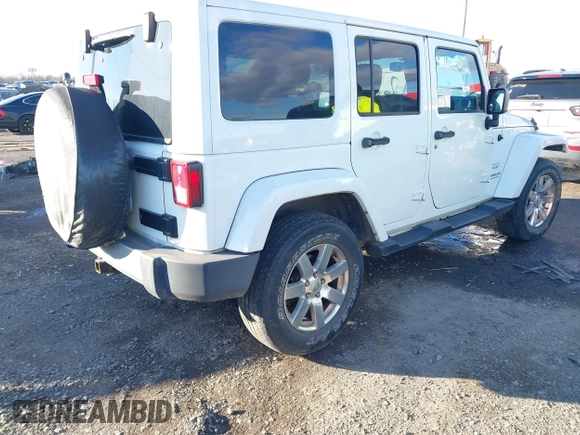 2017 Jeep Wrangler Unlimited Sahara with VIN 1C4BJWEG0HL587163, listed as a IAAI auction lot 41252399 with 84,983 mi miles. Bid and sale history available at carsss.com. Image 4.
