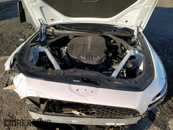 2022 Genesis G70 Launch Edition with VIN KMTG14TE8NU082197, listed as a Copart auction lot 41468635 with 34,844 mi miles and Salvage Title. Bid and sale history available at DreamBid. Image 12.