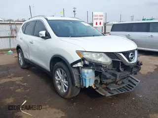 2016 Nissan Rogue SV with VIN 5N1AT2MT3GC814045, listed as a IAAI auction lot 41905083 with 145,227 mi miles. Bid and sale history available at carsss.com. Image 1.
