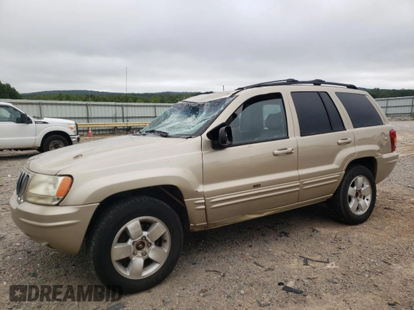 2001 Jeep Grand Cherokee Limited with VIN 1J4GW58S11C649736, listed as a Copart auction lot 66080214 with 199,584 mi miles and Salvage Title. Bid and sale history available at carsss.com. Image 1.